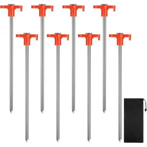 Yemaesre-Lot De 15 Piquets De Tente En Métal Très Résistants Pour Auvents, Sols Durs, Campings, Tentes, Bâches - Neuf