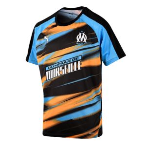 Maillot De Football Puma Om Faster Jersey Bleu Moyen Xl - Neuf