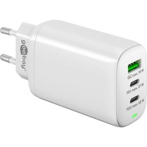 Sjzg-61759 Chargeur Multiport Usb-C 65w / Chargeur Rapide Pd/Adaptateur Secteur Universel Usb/Pour Samsung, Iphone/Blanc - Neuf