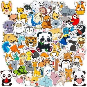 Autocollant Enfant 100 Pcs Stickers Animaux, Autocollant Kawaii Animaux, Vinyle Autocollant Imperm&eacute;able, Gommettes Enfants 3 4 5 Ans, Stickers Pour Scrapbooking Ordinateur Portable Journal Gourde Etc - Neuf