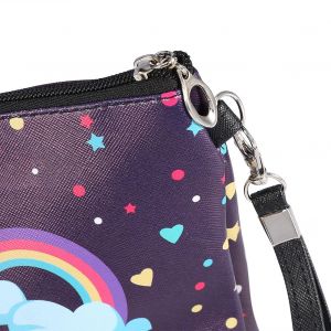 Lot de 3 sacs de rangement portables de grande capacite pour cosmetiques (licorne a base noire) - Neuf