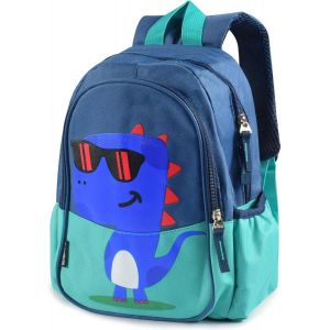 Sac à dos maternelle, sac à dos dinosaure, petit ami, sac à dos maternelle, sac à dos pour enfant avec dessin animé, dinosaure, sac à dos pour enfants de 2 à 7 ans, Bleu et vert, S - Neuf