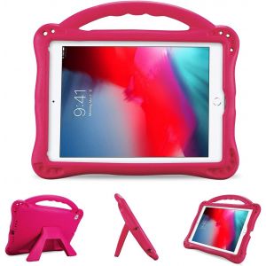 Coque Silicone Ipad 6, Ipad 5, Ipad Air 2, Ipad Air 1, Enfant Antichoc Housse De Protection Renforcé, Etui Léger Pour Ipad 9.7 Pouces, Très Résistante Avec Poignée De Transport-Magenta - Neuf