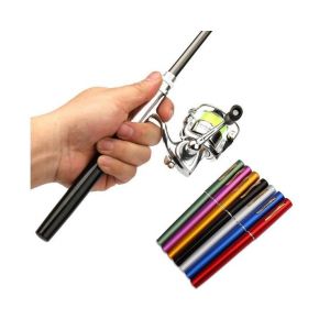 Ensemble Canne À Pêche Télescopique Compacte Et Moulinet ¿ Mini Kit De Pêche Au Stylo Pour Des Voyages Faciles Et Des Aventures De Pêche Polyvalentes - Neuf
