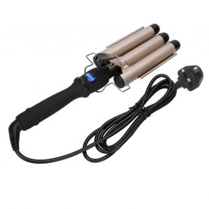 Fer a friser a 3 barils, fer a friser, fer a friser, outils de coiffure, dore, 110-240 V, prise UK, 28 mm - Neuf