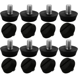Lot De 16 Pieds De Meubles Réglables, Base De Nivellement, Pieds De Table, Pieds De Chaise Réglables, Protection Du Sol M6 X 10 X 20 Mm - Neuf