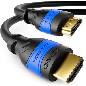 10m Câble HDMI 2.0a/b-Haute Vitesse avec Ethernet-UHD 2160p 4K@60Hz 4:2:0 HDCP 2.2 ARC CEC Ethernet 18Gbps 3D Full HD 1080p Dolby-Noir - Neuf