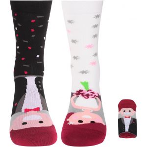 Jgd-Chaussettes Amusantes Pour Mari&eacute;, Chaussettes De Mariage, Unisexes, Mignonnes Et Amusantes Avec Motif De Mariage, Cadeau Amusant Pour Le Mari&eacute;, La Mari&eacute;e, Les Demoiselles D'honneur Et La - Neuf