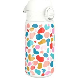 Ion8 Gourde Isotherme Enfant, Inox, 320ml, Anti-Fuite, Facile À Ouvrir, Verrouillage Sécurisé, Lavable Au Lave-Vaisselle, Poignée De Transport, Durable, Acier Inoxydable, Motif 3d Éclaboussures - Neuf