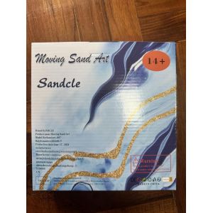 Peinture de Sable Mobile - Cadre Sablier, Images de l'art du Sable en Mouvement, Sable Dynamique dans un Verre Rond, 3D Sable de Paysage pour le Bureau Maison D&eacute;coration&iquest;Jaune, 12 Pouces&iquest; - Neuf