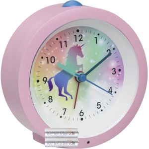 60.1033 Réveil analogique pour Enfants Mouvement d'horlogerie à Motif pour Enfants (Rose avec Piles). - Neuf
