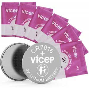 6-Pack Piles CR2016 Pile Bouton CR 2016 Lithium 3V pour Les Porte-cl&iquest;&iquest;s de Voiture, Les Montres, Les t&iquest;&iquest;l&iquest;&iquest;commandes, Les ouvre-Portes de Garage et Autres, emball&iquest;&iquest;es Individuellement - Neuf