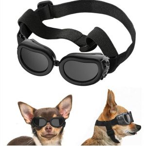 Lunettes De Soleil Pour Chien, Protection Uv, Coupe-Vent, Antibu&eacute;e Et &Eacute;tanches Avec Sangle &Eacute;lastique R&eacute;glable Pour Petits Chiens &iquest; Noir - Neuf