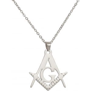 Kal-Collier Maçonnique Pour Homme Avec Pendentif Symbole Franc-Maçon Accepté En Acier Inoxydable - Neuf