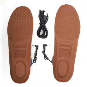 Semelles Chauffantes Usb Pour Chaussures D'hiver, Tapis Chauffant Pour Les Pieds, Semelles Chauffantes Pour Sports De Plein Air, Marron - Neuf