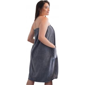 TZF-Peignoir Femme léger avec boutons pression, serviette de sauna poncho, éponge douce, robe de bain pratique et élégante - Neuf