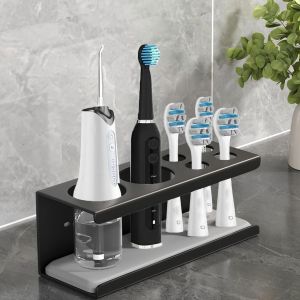Cauc-Support Mural Pour Brosse &Agrave; Dents &Eacute;lectrique, Support De Brosse &Agrave; Dents Avec Plateau De Diatomite, Support De Rangement Autocollant Pour Brosse &Agrave; Dents Avec Organisateur De Dentifrice Pour Salle - Neuf
