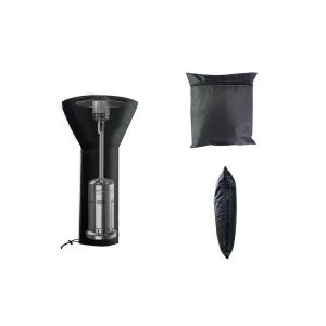 Housse imperm&eacute;able pour chauffage de terrasse ext&eacute;rieur avec fermeture &eacute;clair et cordon de serrage, compatible avec la plupart des chauffages ronds sur pied. - Neuf