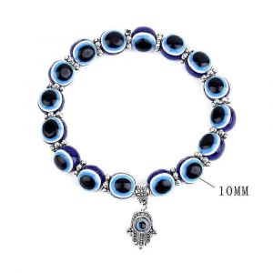 Bracelet Oeil Du Diable Bracelet Porte-Bonheur Pour Meilleur Ami Couple Amant Bracelet Femmes Hommes-10mm - Neuf