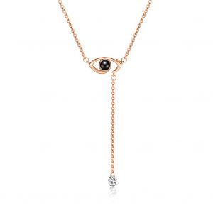 Collier Tendance En Cuivre Dore Avec Strass Pour Femme Et Fille - Neuf