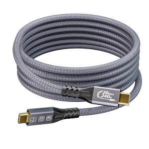 ERYI-Câble Usb C Vers Usb C 240W 3,0M, Câble Usb 3.2 Gen2 × 2 Cable 20Gbps, Pd 3.1 Câble Usb-C Charge Rapide, Transmission Vidéo 4K @ 60Hz Pour Téléphones Mobiles, Moniteurs, Dispositifs Usb C - Neuf