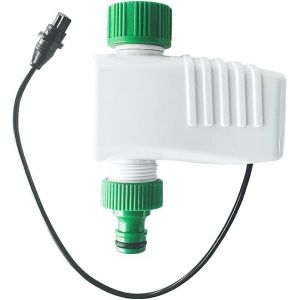 Ordinateur d'irrigation 4 Sorties Système d'irrigation Automatique avec 1 Distributeur d'eau 4 Compartiments, 2 électrovannes (Gris/Vert) - Neuf