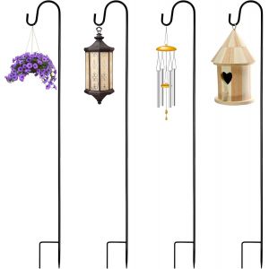 Nouvelhorizonstore-4pcs Crochets De Berger, 100cm Crochet De Jardin R&iquest;&iquest;Glable En M&iquest;&iquest;Tal, Crochet De Suspension Ext&iquest;&iquest;Rieur Solide Et R&iquest;&iquest;Sistant &iquest;&iquest; La Rouille, Pour Paniers &iquest;&iquest; Plantes Lanternes Lampes Mangeo - Neuf