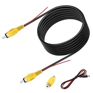 MEVRONISSHOP-C&acirc;ble d'extension de cam&eacute;ra de recul de 10 m - C&acirc;ble vid&eacute;o RCA double blindage am&eacute;lior&eacute; avec prise vid&eacute;o RCA jaune vers prise femelle et c&acirc;ble d'alimentation pour moniteur et cam&eacute;ra de r - Neuf