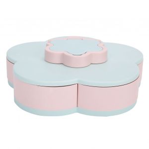 Hjlian Assiette De Fruits Secs En Forme De Fleur, Plateau De Service Rotatif Pour Noix, Plateau De Rangement Amovible Pour Collations Et Bonbons - Neuf