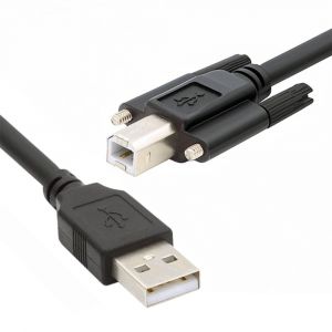 CHECARZHN--NO1-Câble Usb 2.0 Type-A Mâle Vers Type-B Vis Moletée Montage Sur Panneau Mâle Standard Type Pour Caméra Industrielle Robot Scanner Disque - Neuf