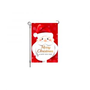 01 Drapeau de jardin de Noël double face vertical en jute, panneau de bienvenue, décoration de jardin intérieur et extérieur, 45 x 320 cm. Mât de drapeau non inclus. - Neuf
