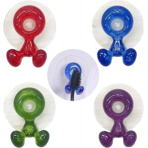 Porte-brosse à dents avec ventouse 4 pcs Porte-brosse à dents mural Porte-brosse à dents mural - Neuf