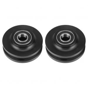 Nouveaux produits en 2023,Rouleau de porte coulissante,Ensemble de 2 rouleaux en nylon avec rainures,Rouleau coulissant Porte de grange Roue Armoire Roulette - Neuf