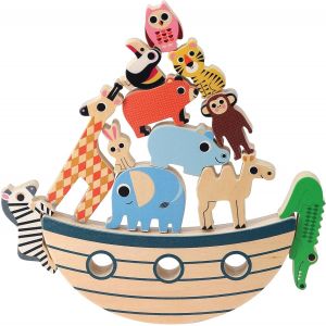 ChenQuanSarl-Arche Des Animaux - Jeu D'Equilibre Amusant - Ingela P.Arrhenius - Jeu Familial En Bois - 13 Pi&egrave;ces - D&eacute;coration De Chambre - Pour Enfants &Agrave; Partir De 4 Ans - Neuf