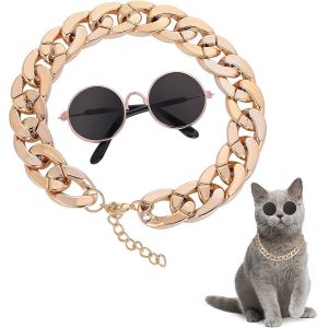 Lunettes De Soleil Pour Les Chats, Protection Uv, Classique, Rétro, Chien De Petite Taille, Rond, Poupée, Les Parties, Cosplay, Costume, Accessoires De Photos. - Neuf