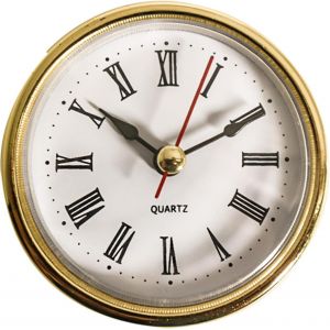 FCHHK-Mouvement Artisanal d'horloge (diamètre 65mm),tête d'horloge Ronde avec Insertion de Chiffres Romains élégants pour la décoration de la Maison - Neuf