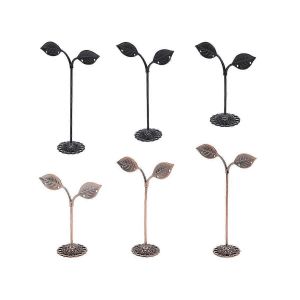 6 Pcs M&eacute;tal Boucle D'oreille Stand Feuille Forme T Forme Boucle D'oreille Affichage Pr&eacute;sentoir Organisateur De Bijoux Pour Vente Au D&eacute;tail Phot - Neuf