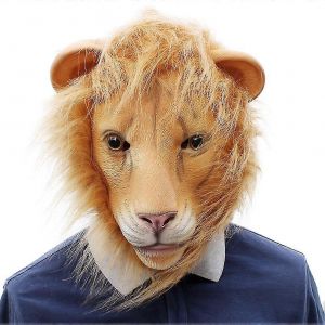 Masque en latex, coiffe de lion en latex, masque de carnaval, masque de cosplay, masque animal - Neuf