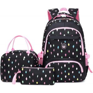 KALSC-Cartable Fille Primaire Sac À Dos Enfant Primaire Sets De Sac D'École 3 En 1 Sacs À Dos Loisir Cartables Scolaires Pour Adolescent - Neuf