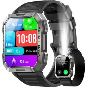 Montre Connectée Homme, Appel Bluetooth, Écran 1.39"" Tft, Moniteur Cardiofréquence/Spo2, Analyse Sommeil, 100 Modes De Sport,Pour Android/Ios (Noire) - Neuf