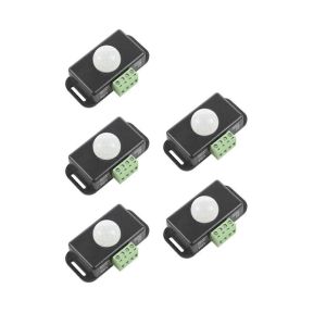 5 Pcs DC 12 24V 8A Automatique R&eacute;glable PIR D&eacute;tecteur De Mouvement Commutateur IR Infrarouge D&eacute;tecteur Interrupteur De Lumi&egrave;re M - Neuf