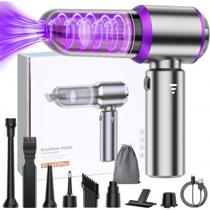 NouvelHorizonstore-Aspirateur Voiture, 26000PA Aspirateur &agrave; Main Puissant sans Fil Portable, Mini Aspirateur de Voiture &agrave; 3 Niveaux R&eacute;glables avec 4 HEPA Filtre pour Voiture, Cuisine, Maison et Poils - Neuf