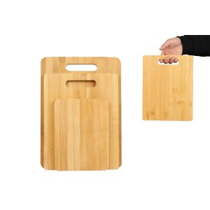 Ensemble De 3 Planches &Agrave; D&eacute;couper En Bois Naturel, Sans Bpa, Double Face. - Neuf