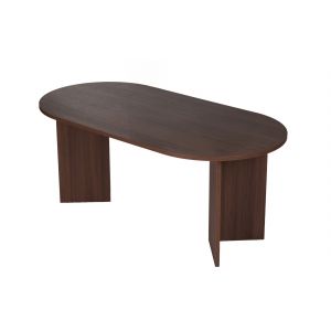 Table &agrave; manger en bois "Sablin" 180 x 90 x 75 cm - Travertin - Neuf