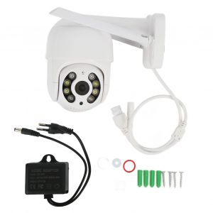 Camera de surveillance sans fil Wi-Fi 1080p, surveillance vocale bidirectionnelle, etanche, avec vision nocturne et fonction de rotation, prise UE 100-240 V - Neuf
