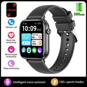 Montre Intelligente De Mode Hommes Femmes 1.85 "Écran Hd Montre Personnalisée Visage Moniteur De Santé Montre Pour Femme Bluetooth Appel Sport Montres Intelligentes.Black. - Neuf