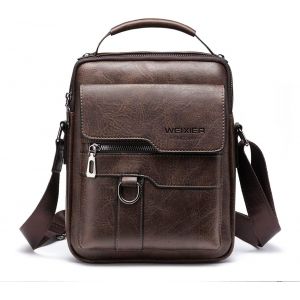 TIANYI-Sacoche Homme Sacs à Bandoulière Vintage Sacoche Bandoulière Cuir Petite Shoulder Bag Crossbody Business Cartable Besace Pochette Sacs à main pour Voyage, Randonnée et Travailler - Neuf