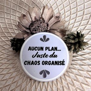 sticker personnalisé - message - chaos organisé - fait main - Neuf