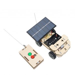 Mod&egrave;le de voiture de t&eacute;l&eacute;commande sans fil solaire Projet de construction de moteur &eacute;lectrique d'enfant en bois de bricolage pour l&iquest;&eacute;ducation - Neuf