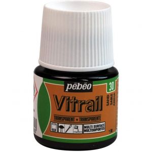 P&eacute;b&eacute;o Flacon 45ml Peinture Vitrail Transparent Sable - Neuf